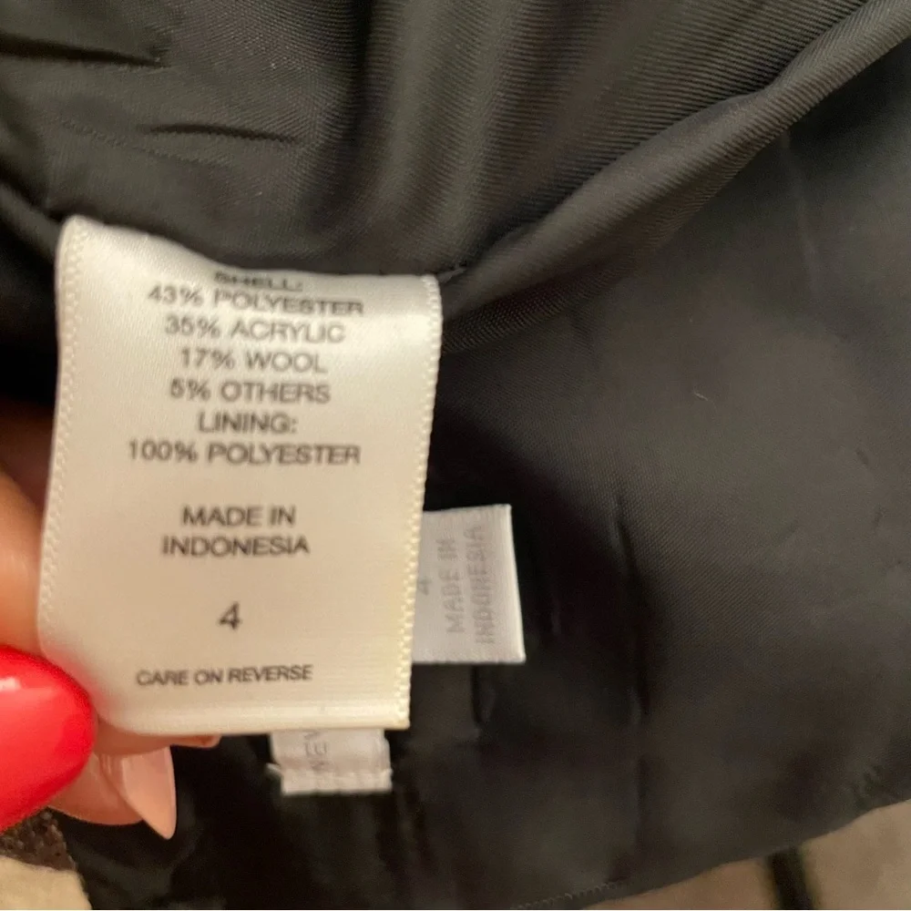 New York & Company Wool Blend Lined Charcoal Pencil Skirt - Picture 5 of 5